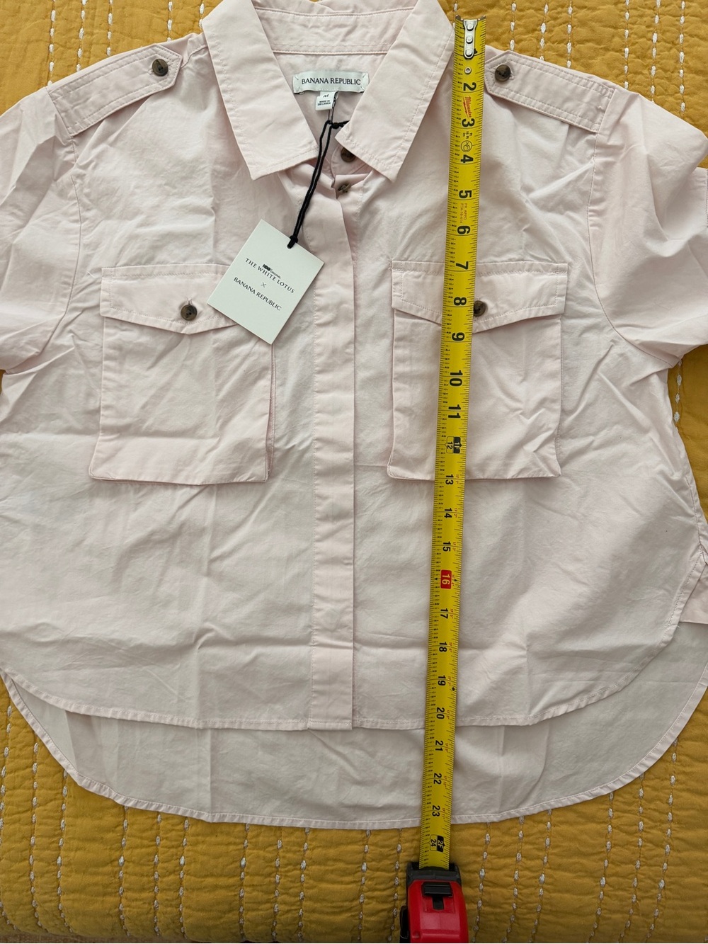 Banana Republic light Pink Button-Up Shirt size medium new with tags size medium - Picture 7 of 7
